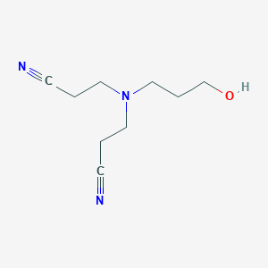 molecular formula C9H15N3O B15480372 3,3'-[(3-Hydroxypropyl)azanediyl]dipropanenitrile CAS No. 34449-97-3