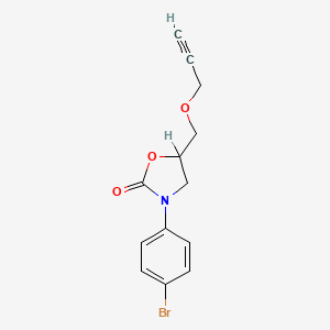 molecular formula C13H12BrNO3 B15480399 3-(4-Bromophenyl)-5-(2-propynyloxymethyl)-2-oxazolidinone CAS No. 23598-66-5