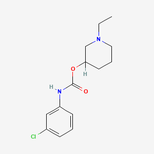 N-Ethyl-3-piperidinyl m-chlorocarbanilate