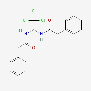 molecular formula C18H17Cl3N2O2 B15480460 N,N'-(2,2,2-Trichloroethane-1,1-diyl)bis(2-phenylacetamide) CAS No. 31331-45-0