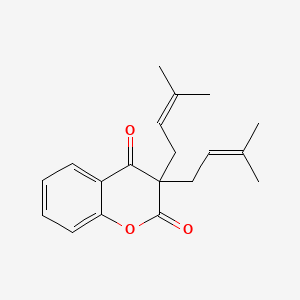 3,3-Bis(3-methylbut-2-en-1-yl)-2H-1-benzopyran-2,4(3H)-dione