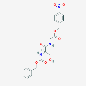 molecular formula C20H21N3O8 B15480549 (4-Nitrophenyl)methyl 2-[[3-hydroxy-2-(phenylmethoxycarbonylamino)propanoyl]amino]acetate CAS No. 26054-98-8