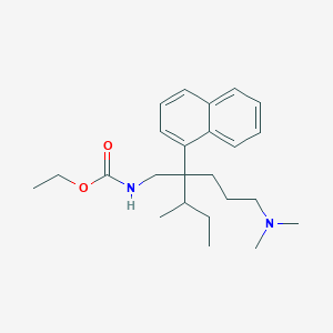 molecular formula C24H36N2O2 B15480617 Ethyl {2-[3-(dimethylamino)propyl]-3-methyl-2-(naphthalen-1-yl)pentyl}carbamate CAS No. 29474-04-2