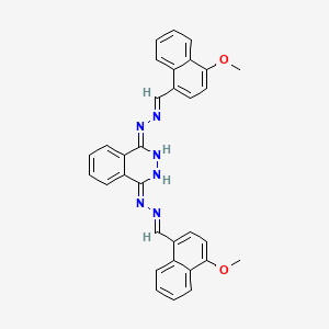 molecular formula C32H26N6O2 B15480659 1-N,4-N-bis[(E)-(4-methoxynaphthalen-1-yl)methylideneamino]-2,3-dihydrophthalazine-1,4-diimine CAS No. 27703-94-2