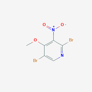 molecular formula C6H4Br2N2O3 B15480678 2,5-Dibromo-4-methoxy-3-nitropyridine CAS No. 31872-71-6