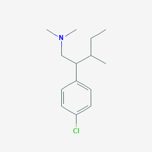 molecular formula C14H22ClN B15480727 Phenethylamine, beta-(sec-butyl)-p-chloro-N,N-dimethyl- CAS No. 33132-71-7