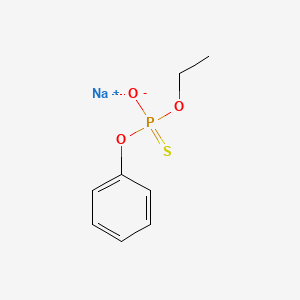 molecular formula C8H10NaO3PS B15480745 Phosphorothioic acid, O-ethyl O-phenyl ester, sodium salt CAS No. 32586-97-3