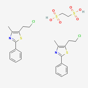 5-(2-chloroethyl)-4-methyl-2-phenyl-1,3-thiazole;ethane-1,2-disulfonic acid