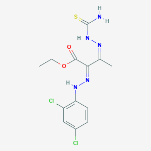 ethyl (2Z,3Z)-3-(carbamothioylhydrazinylidene)-2-[(2,4-dichlorophenyl)hydrazinylidene]butanoate