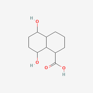 5,8-Dihydroxy-1,2,3,4,4a,5,6,7,8,8a-decahydronaphthalene-1-carboxylic acid