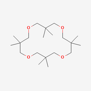 molecular formula C20H40O4 B15481097 3,3,7,7,11,11,15,15-Octamethyl-1,5,9,13-tetraoxacyclohexadecane CAS No. 31067-28-4