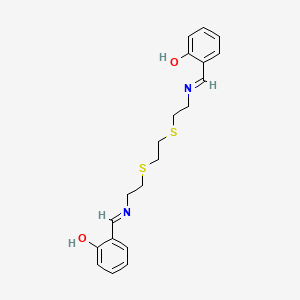 2-[2-[2-[2-[(2-Hydroxyphenyl)methylideneamino]ethylsulfanyl]ethylsulfanyl]ethyliminomethyl]phenol