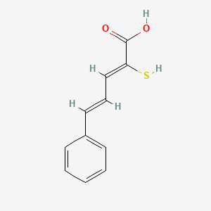 molecular formula C11H10O2S B15482680 (2Z,4E)-5-phenyl-2-sulfanylpenta-2,4-dienoic acid 