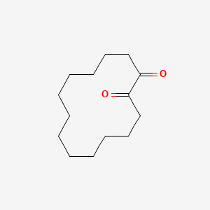 molecular formula C14H24O2 B15482710 Cyclotetradecane-1,2-dione CAS No. 23427-68-1