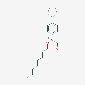 molecular formula C21H33BrO B15482723 alpha-(Bromomethyl)-p-cyclopentylbenzyl octyl ether CAS No. 21270-11-1