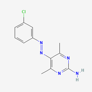 5-[(e)-(3-Chlorophenyl)diazenyl]-4,6-dimethylpyrimidin-2-amine