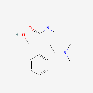 molecular formula C15H24N2O2 B15482743 4-(dimethylamino)-2-(hydroxymethyl)-N,N-dimethyl-2-phenylbutanamide CAS No. 20538-32-3