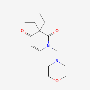 molecular formula C14H22N2O3 B15482749 2,4(1H,3H)-Pyridinedione, 3,3-diethyl-1-(morpholinomethyl)- CAS No. 23192-94-1