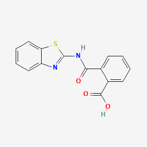 molecular formula C15H10N2O3S B15482755 2-[(1,3-Benzothiazol-2-yl)carbamoyl]benzoic acid CAS No. 19357-13-2