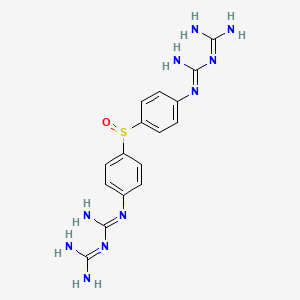 2-[4-[4-[[amino-(diaminomethylideneamino)methylidene]amino]phenyl]sulfinylphenyl]-1-(diaminomethylidene)guanidine