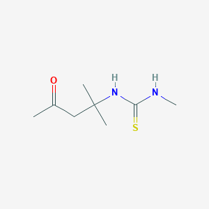 molecular formula C8H16N2OS B15482836 N-Methyl-N'-(2-methyl-4-oxopentan-2-yl)thiourea CAS No. 13269-12-0