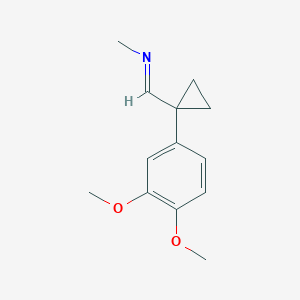 (E)-1-[1-(3,4-Dimethoxyphenyl)cyclopropyl]-N-methylmethanimine