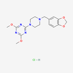 s-Triazine, 2,4-dimethoxy-6-(4-piperonyl-1-piperazinyl)-, monohydrochloride