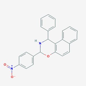 molecular formula C24H18N2O3 B15482921 3-(4-Nitrophenyl)-1-phenyl-2,3-dihydro-1h-naphtho[1,2-e][1,3]oxazine CAS No. 24609-72-1