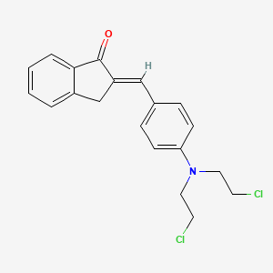 molecular formula C20H19Cl2NO B15482948 (2E)-2-[[4-[bis(2-chloroethyl)amino]phenyl]methylidene]-3H-inden-1-one CAS No. 21889-11-2