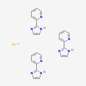 molecular formula C24H21FeN9+2 B15482968 2-(1H-imidazol-2-yl)pyridine;iron(2+) CAS No. 18745-06-7