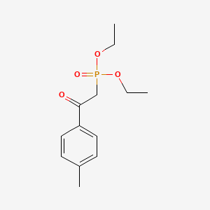 molecular formula C13H19O4P B15482986 Phosphonic acid, [2-(4-methylphenyl)-2-oxoethyl]-, diethyl ester CAS No. 18276-81-8