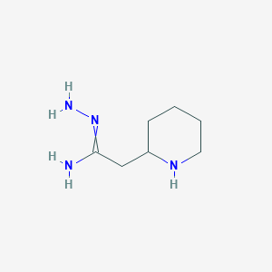 molecular formula C7H16N4 B15482994 (Piperidin-2-yl)ethanehydrazonamide CAS No. 23561-63-9