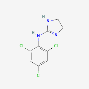 molecular formula C9H8Cl3N3 B15483087 1H-Imidazol-2-amine, 4,5-dihydro-N-(2,4,6-trichlorophenyl)- CAS No. 21571-08-4