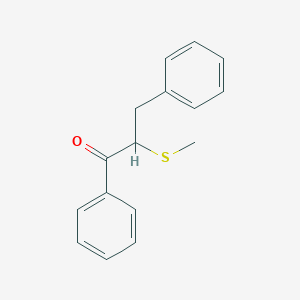 molecular formula C16H16OS B15483096 1-Propanone, 2-(methylthio)-1,3-diphenyl- CAS No. 14679-98-2