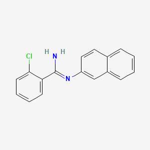 molecular formula C17H13ClN2 B15483202 Benzamidine, o-chloro-N-2-naphthyl- CAS No. 23564-76-3