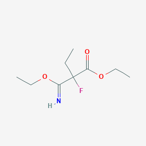 ethyl 2-(C-ethoxycarbonimidoyl)-2-fluorobutanoate