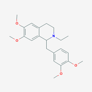 molecular formula C22H29NO4 B15483245 1-[(3,4-dimethoxyphenyl)methyl]-2-ethyl-6,7-dimethoxy-3,4-dihydro-1H-isoquinoline CAS No. 20412-86-6