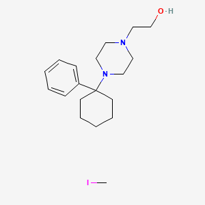 molecular formula C19H31IN2O B15483249 Piperazinium, 4-beta-hydroxyethyl-1-methyl-1-(1-phenylcyclohexyl)-, iodide CAS No. 21602-70-0