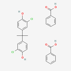 molecular formula C29H26Cl2O6 B15483362 Benzoic acid;2-chloro-4-[2-(3-chloro-4-hydroxyphenyl)propan-2-yl]phenol CAS No. 21886-68-0