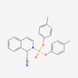 molecular formula C24H21N2O3P B15483387 2-bis(4-methylphenoxy)phosphoryl-1H-isoquinoline-1-carbonitrile CAS No. 20872-77-9