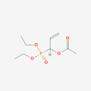 molecular formula C9H17O5P B15483426 1-(Diethoxyphosphoryl)prop-2-en-1-yl acetate CAS No. 13103-44-1