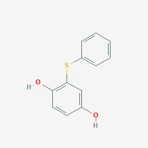 molecular formula C12H10O2S B15483470 1,4-Benzenediol, 2-(phenylthio)- CAS No. 18231-96-4