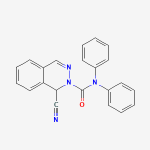 molecular formula C22H16N4O B15483479 1-Cyano-N,N-diphenyl-2(1H)-phthalazinecarboxamide CAS No. 21415-94-1