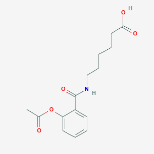 molecular formula C15H19NO5 B15483484 Hexanoic acid, 6-[[2-(acetyloxy)benzoyl]amino]- CAS No. 22834-42-0