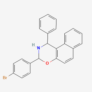 molecular formula C24H18BrNO B15483493 3-(4-Bromophenyl)-1-phenyl-2,3-dihydro-1h-naphtho[1,2-e][1,3]oxazine CAS No. 24609-75-4