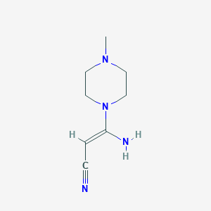molecular formula C8H14N4 B154835 3-氨基-3-(4-甲基哌嗪基)丙烯腈 CAS No. 136062-62-9