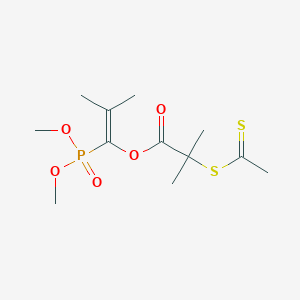 1-(Dimethoxyphosphoryl)-2-methylprop-1-en-1-yl 2-(ethanethioylsulfanyl)-2-methylpropanoate