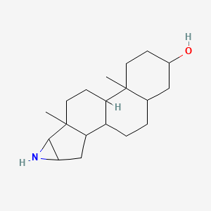 molecular formula C19H31NO B15483555 7,11-dimethyl-5-azapentacyclo[8.8.0.02,7.04,6.011,16]octadecan-14-ol CAS No. 23457-36-5