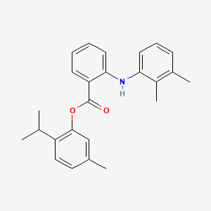 molecular formula C25H27NO2 B15483564 Anthranilic acid, N-2,3-xylyl-, thymyl ester CAS No. 20724-12-3