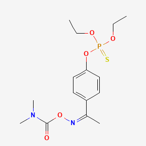 Phosphorothioic acid, O,O-diethyl O-(4-(1-((((dimethylamino)carbonyl)oxy)imino)ethyl)phenyl) ester